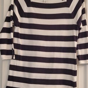 Cream and black striped top